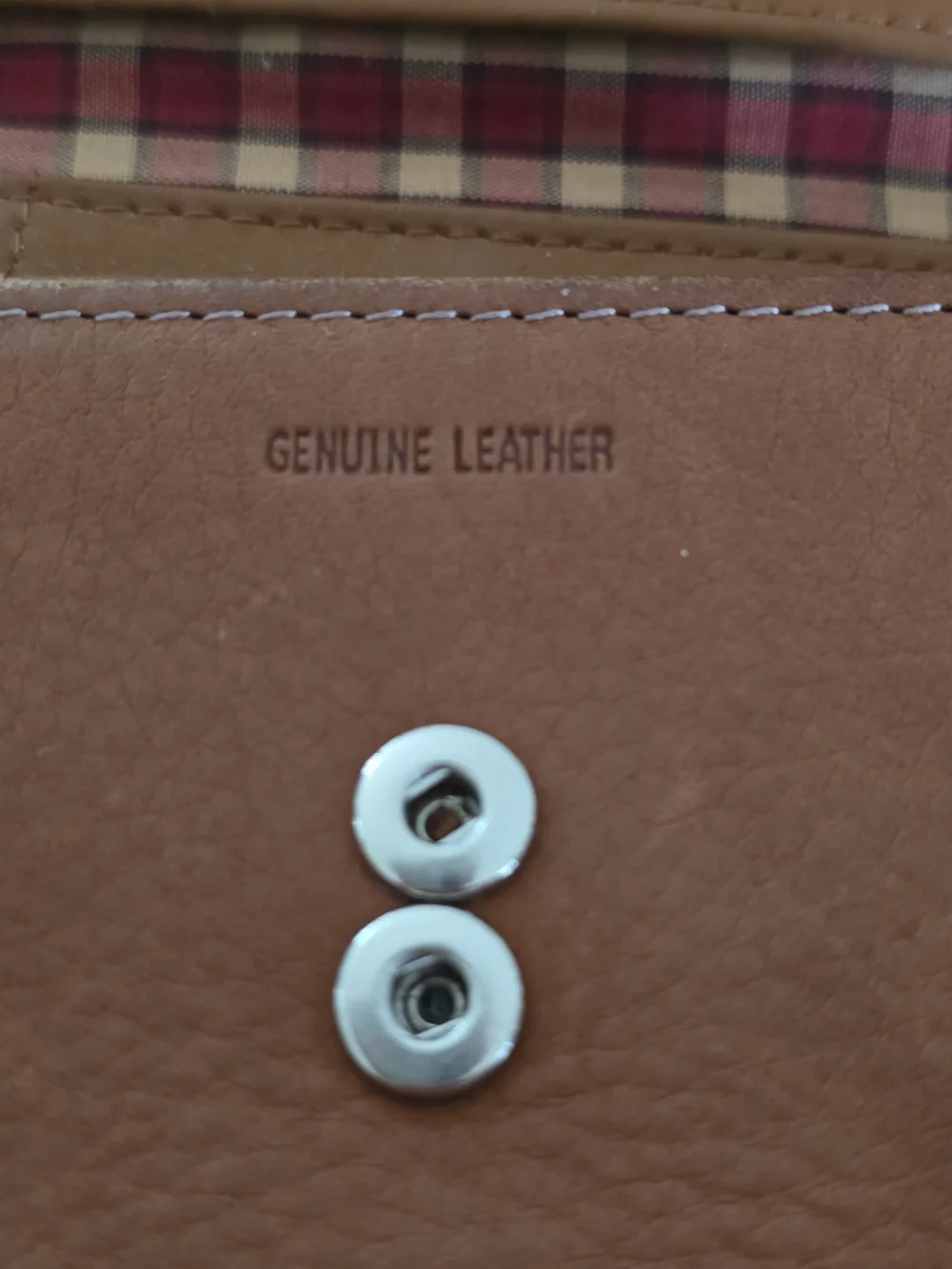 Vtg Dockers L Brown Genuine Leather Women's Trifold Organizer Credit Card Wallet
